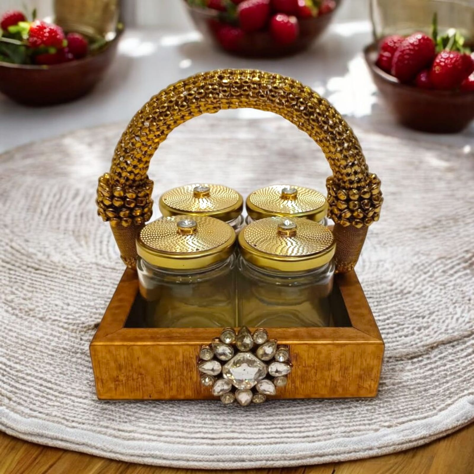GOLD DRYFRUIT BASKET